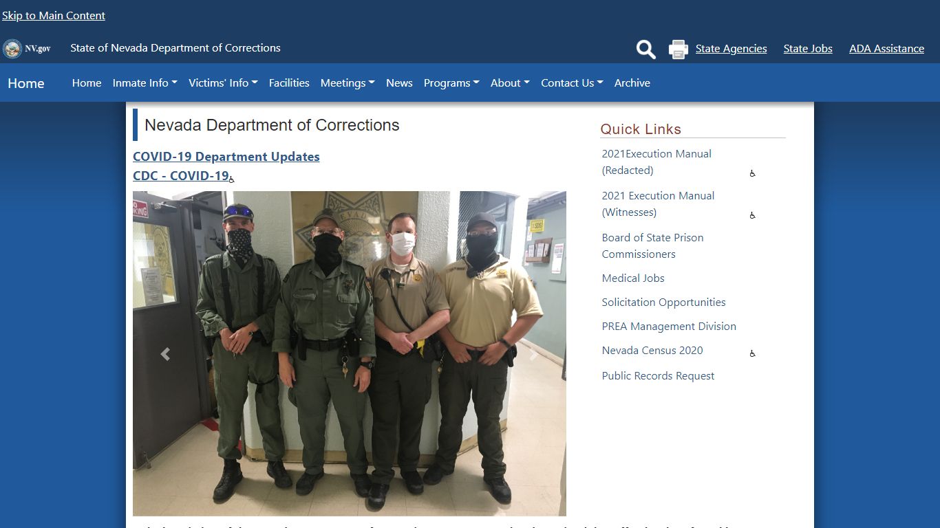 Nevada Department of Corrections - NDOC Home